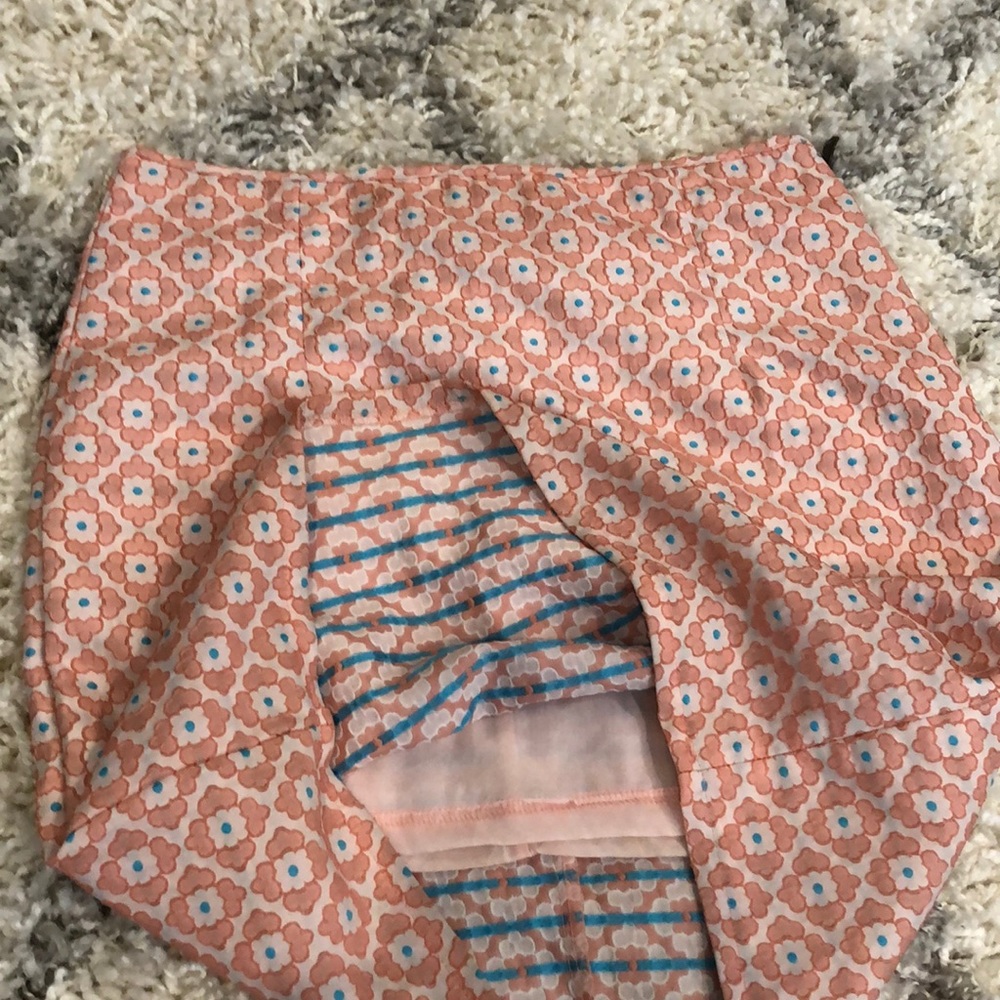 Peach and Blue Patterned pencil skirt - Picture 8 of 8